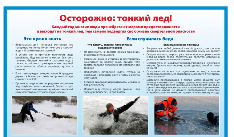 Осторожно тонкий лёд.